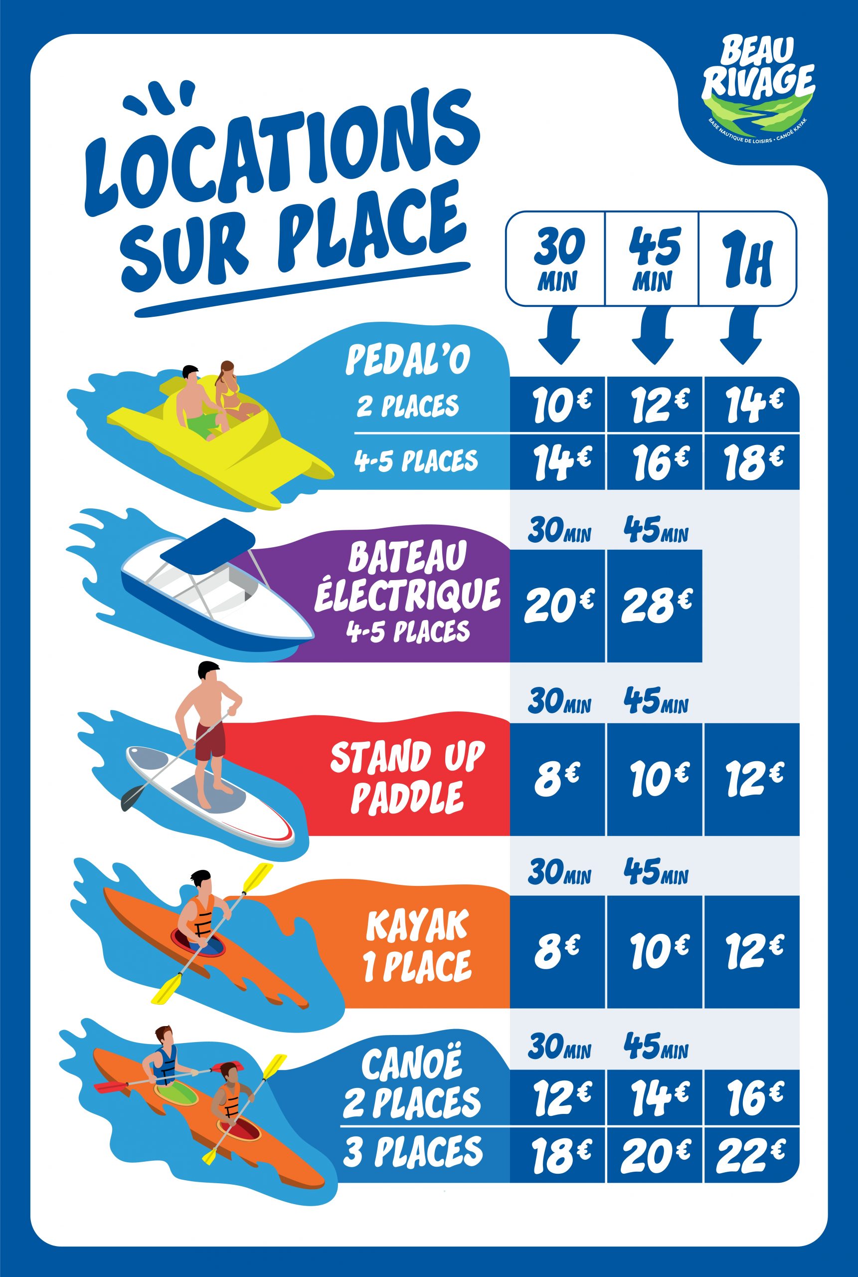 Location de canoë, kayak, pédalo, bateau électrique et trottinette électrique en Suisse Normande à Clécy. Balade entre Pont-d'Ouilly et Clécy, base de loisirs à 1h de Caen dans le Calvados